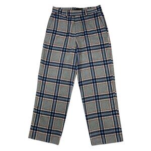 Asos Mens Plaid Wool Pant 32 Straight Leg
